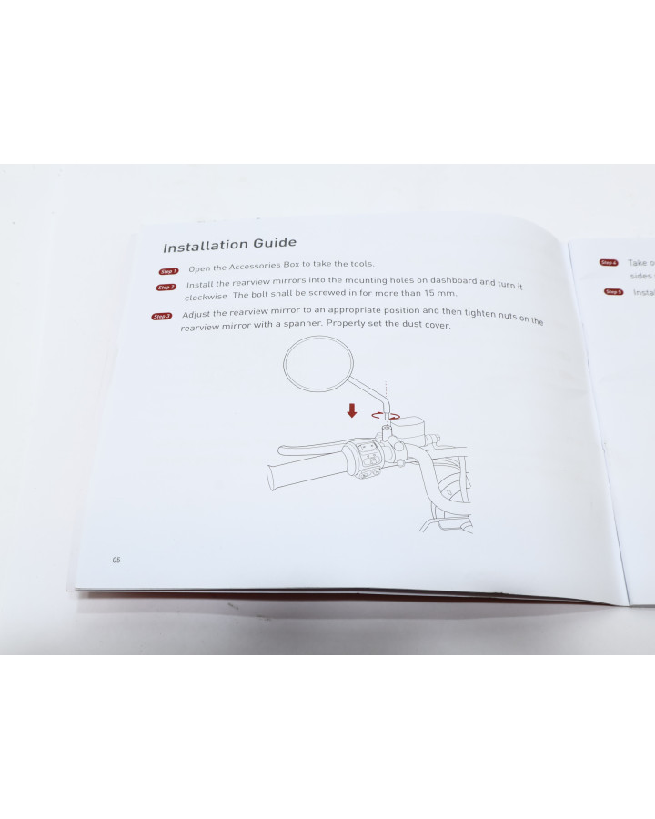 NIU UQi, instruktionsbok