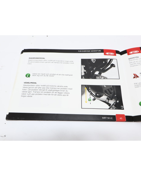 Rieju MRT, instruktionsbok