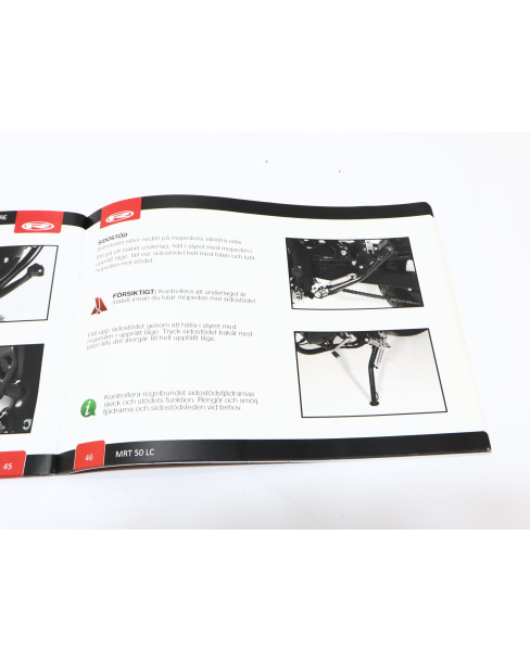 Rieju MRT, instruktionsbok 2