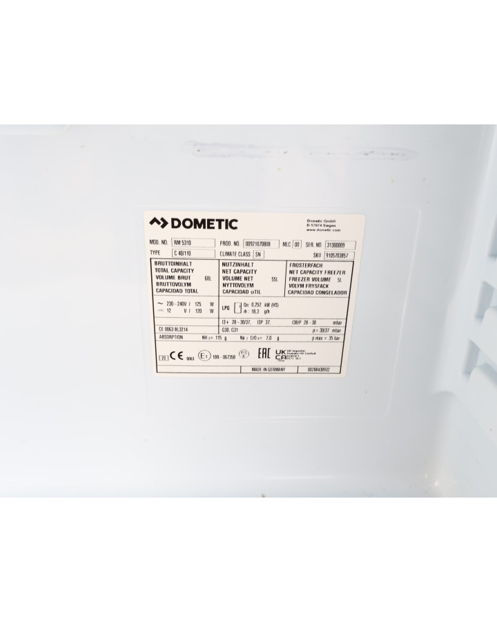 Fritidsvagnen, Dometic kylskåp RM 5310