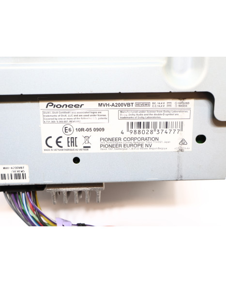 Stereo, Pioneer MVH-A200VBT
