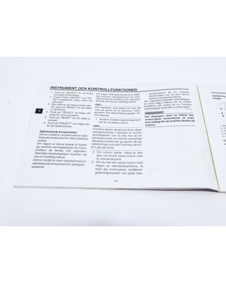 Yamaha XV 1900A Midnight Star, instruktionsbok