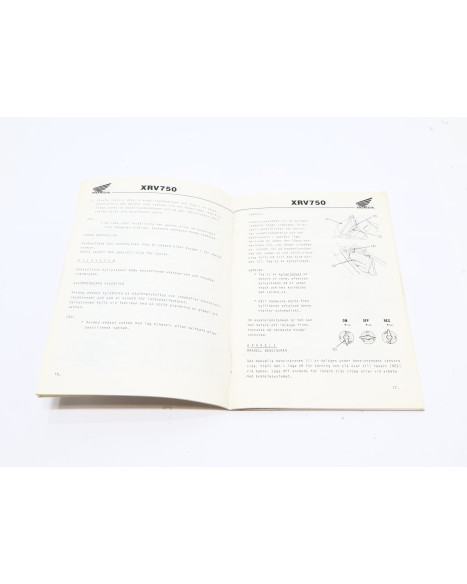 Honda XRV750 Africa Twin, instruktionsbok