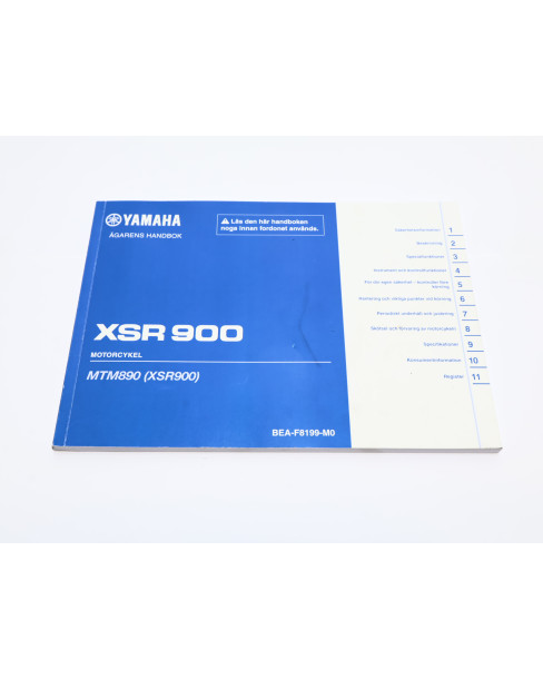 Yamaha XSR900, instruktionsbok