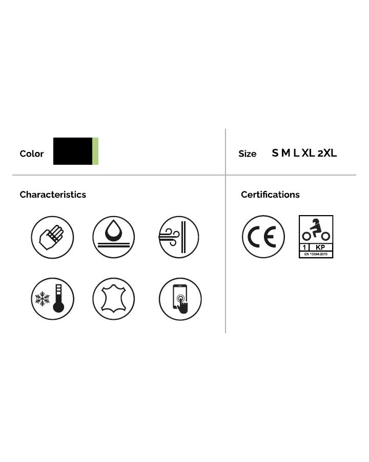 TNT handske, svart/Fluo