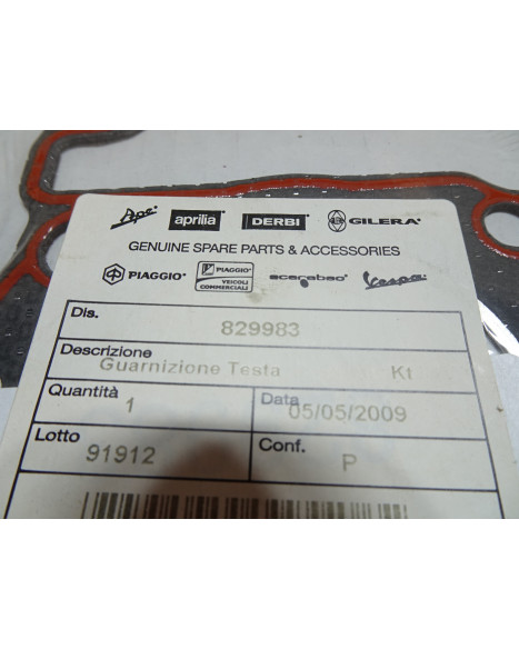 Piaggio X8/X9 125, toppackning