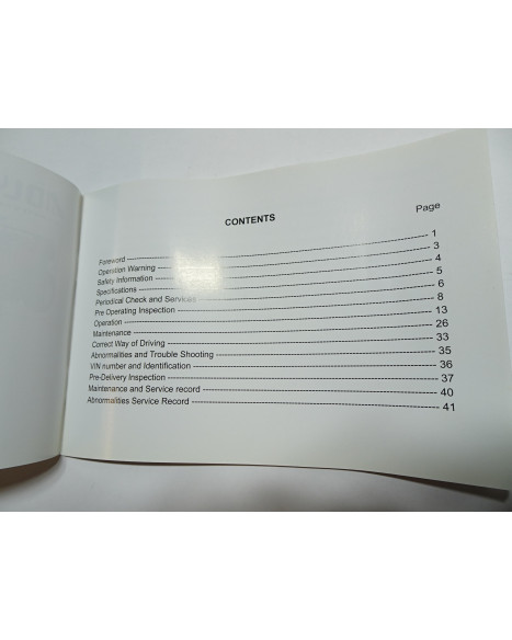 Adly ATV, instruktionsbok