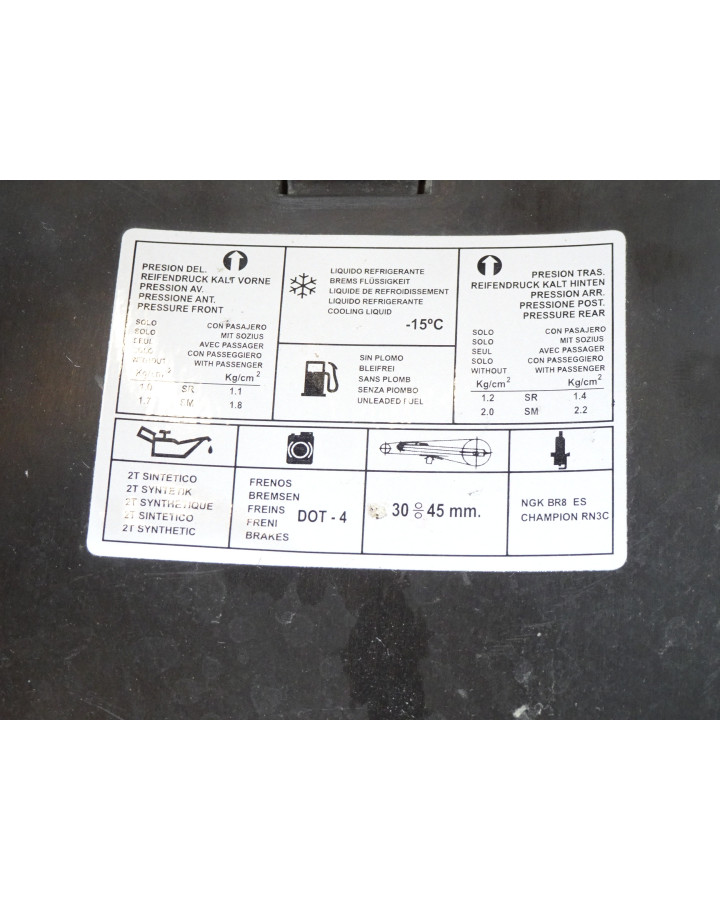 Derbi Senda/Gilera SMT, sadel