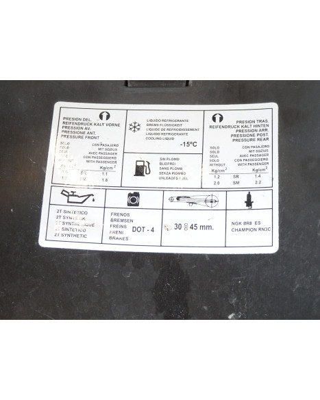 Derbi Senda/Gilera SMT, sadel