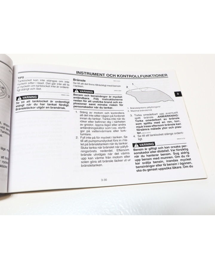 Yamaha FJR 1300, instruktionsbok