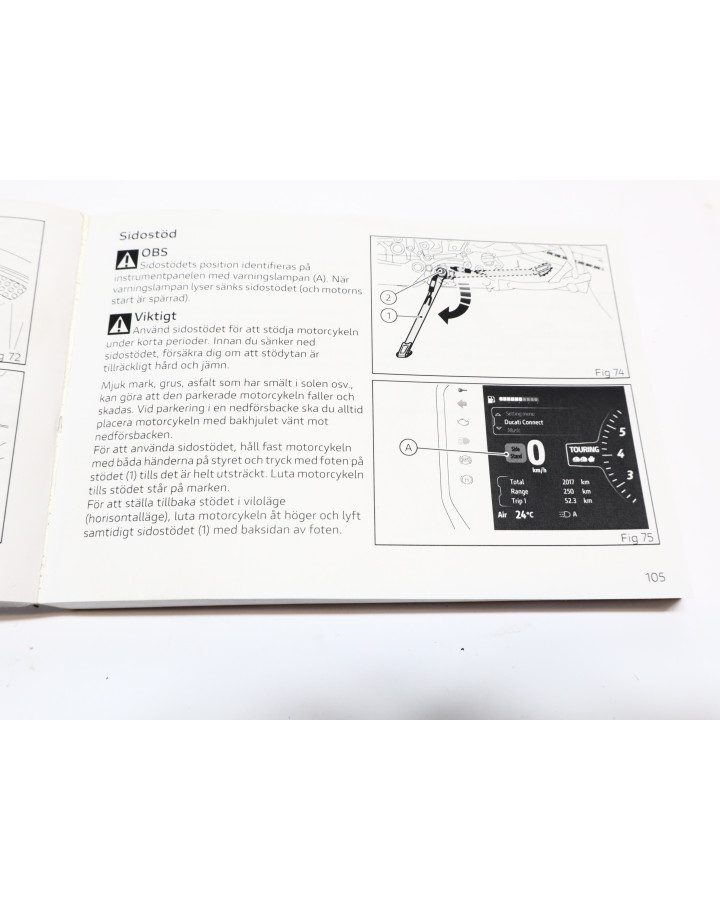 Ducati Multistrada V4 S, instruktionsbok