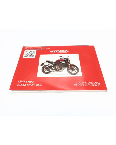Honda CB650R, instruktionsbok