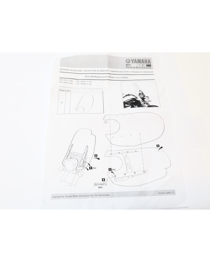 Yamaha XVS 1300, vindruta