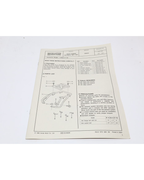 Honda CB500, pakethållare